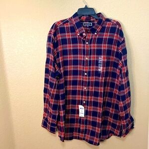NWT Men’s Club Room Flannel Shirt B1 Size XXL